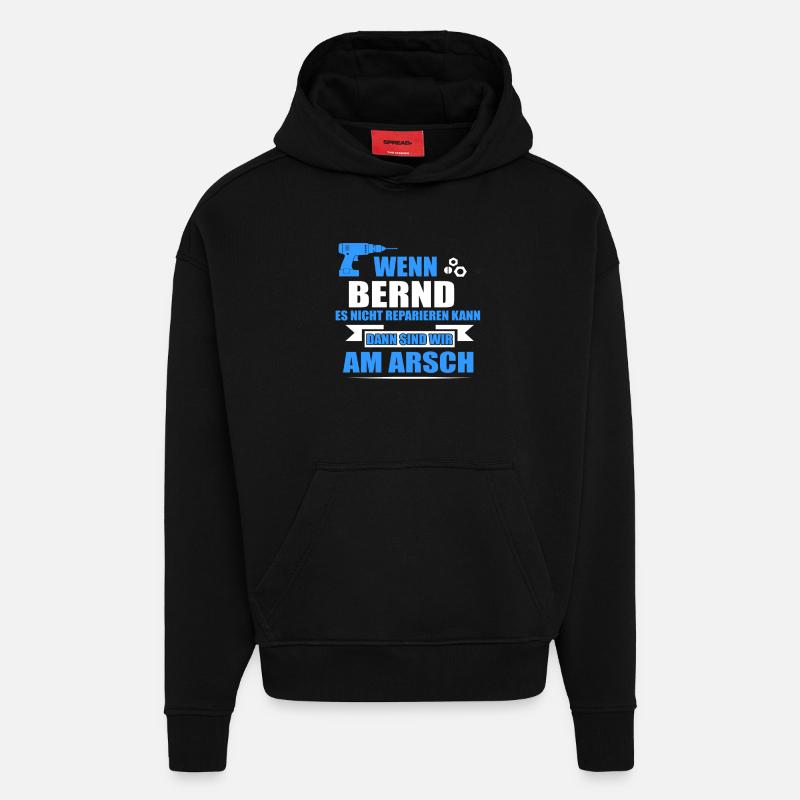 BERND -Geschenk - Hoodie- made by SPREAD  - SOLID BLACK