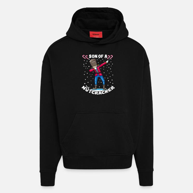 Dabbing Nussknacker Weihnachten Geschenk Dab - Hoodie- made by SPREAD - SOLID BLACK
