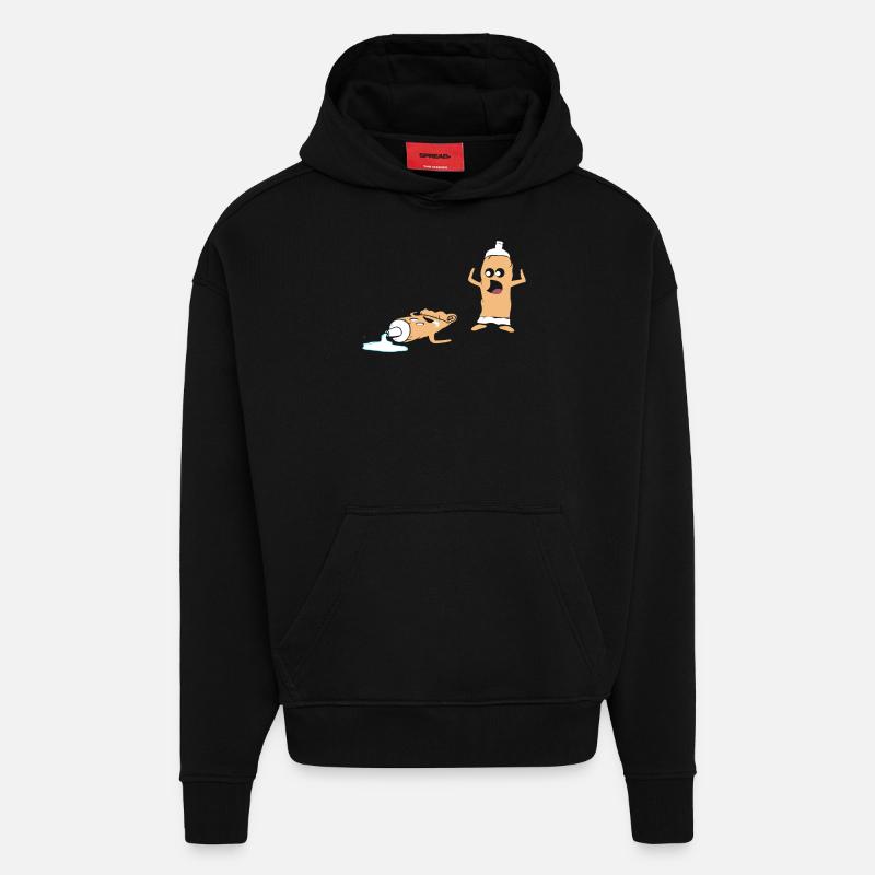 Funny toothpaste gift shirt - Hoodie- made by SPREAD  - SOLID BLACK