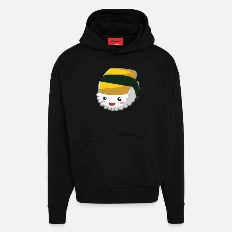 sushi6Zeichenflaeche 1 - Hoodie- made by SPREAD  - SOLID BLACK
