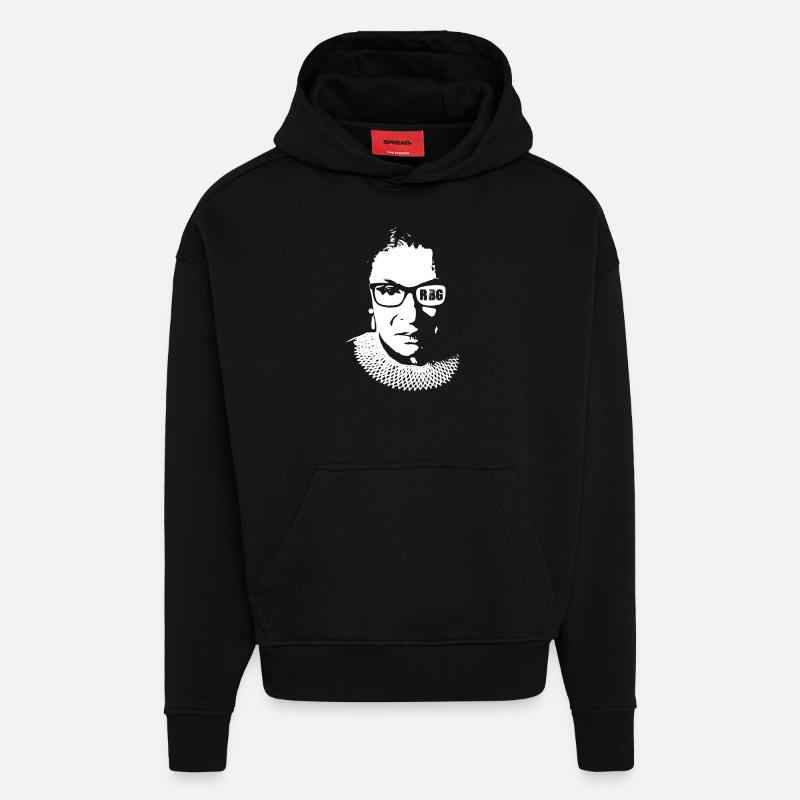 Funny Ruth Bader Ginsberg - Hoodie- made by SPREAD  - SOLID BLACK