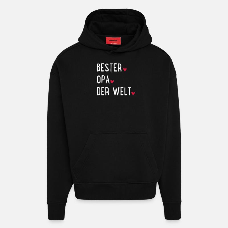 Bester Opa der Welt - Hoodie- made by SPREAD - SOLID BLACK