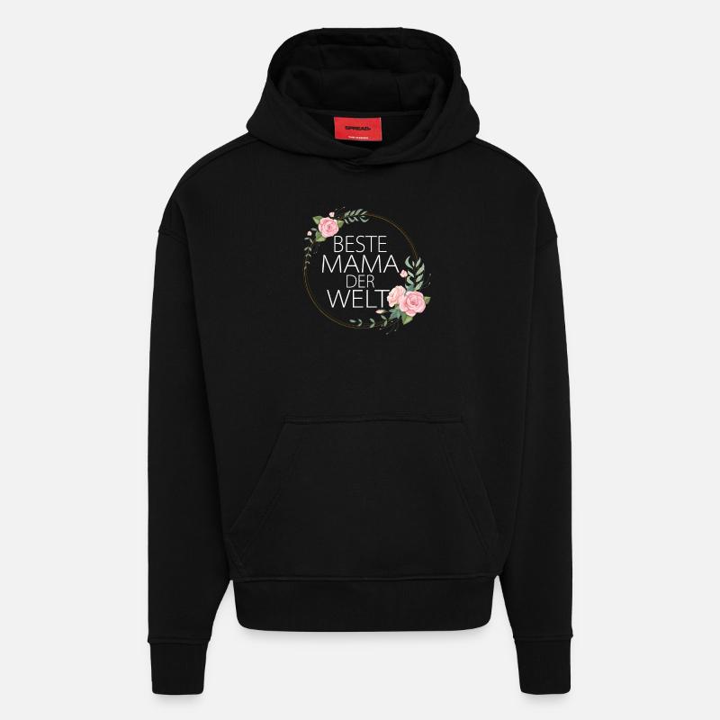 Beste Mama der Welt - Hoodie- made by SPREAD  - SOLID BLACK