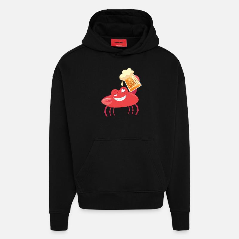 Krabbe - Hoodie- made by SPREAD  - SOLID BLACK