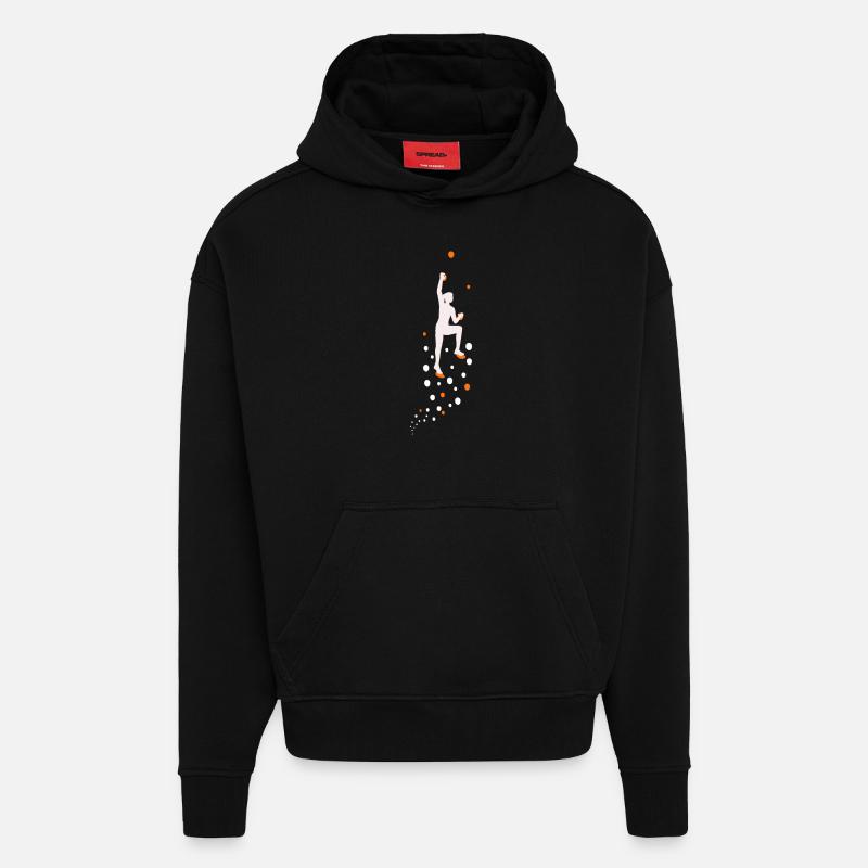 Conception de femmes de bloc - Sweat à capuche bio épais oversize fabriqué en UE - SOLID BLACK