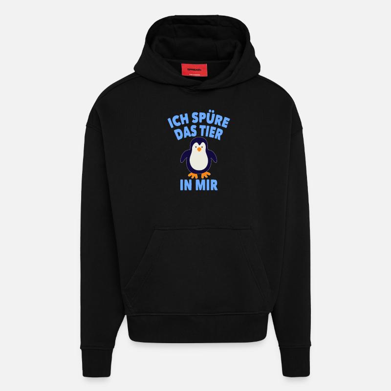 Pinguin lustig - Hoodie- made by SPREAD  - SOLID BLACK