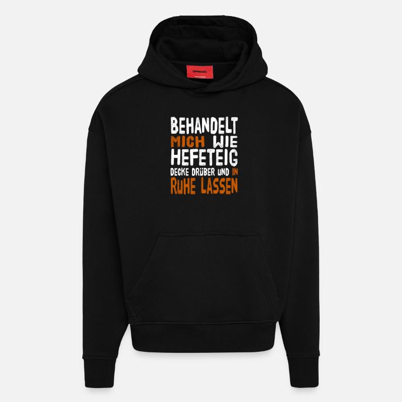 Hefeteig - Hoodie- made by SPREAD  - SOLID BLACK