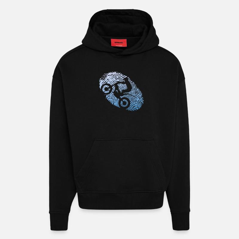 Trial - Sweat à capuche bio épais oversize fabriqué en UE - SOLID BLACK