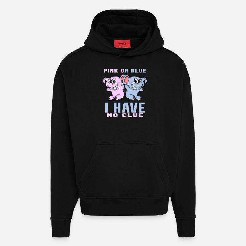 Pink oder Blau - Hoodie- made by SPREAD  - SOLID BLACK