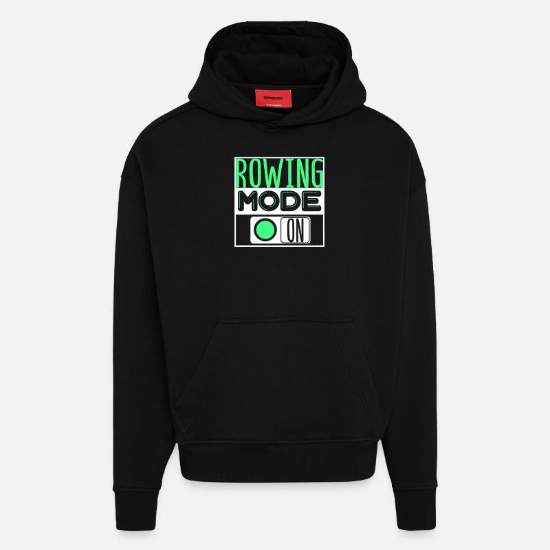 Aviron Aviron - Sweat à capuche bio épais oversize fabriqué en UE - SOLID BLACK
