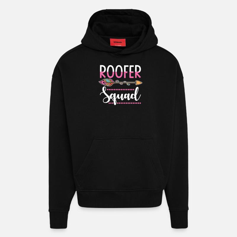 Dachdeckerin - Hoodie- made by SPREAD  - SOLID BLACK