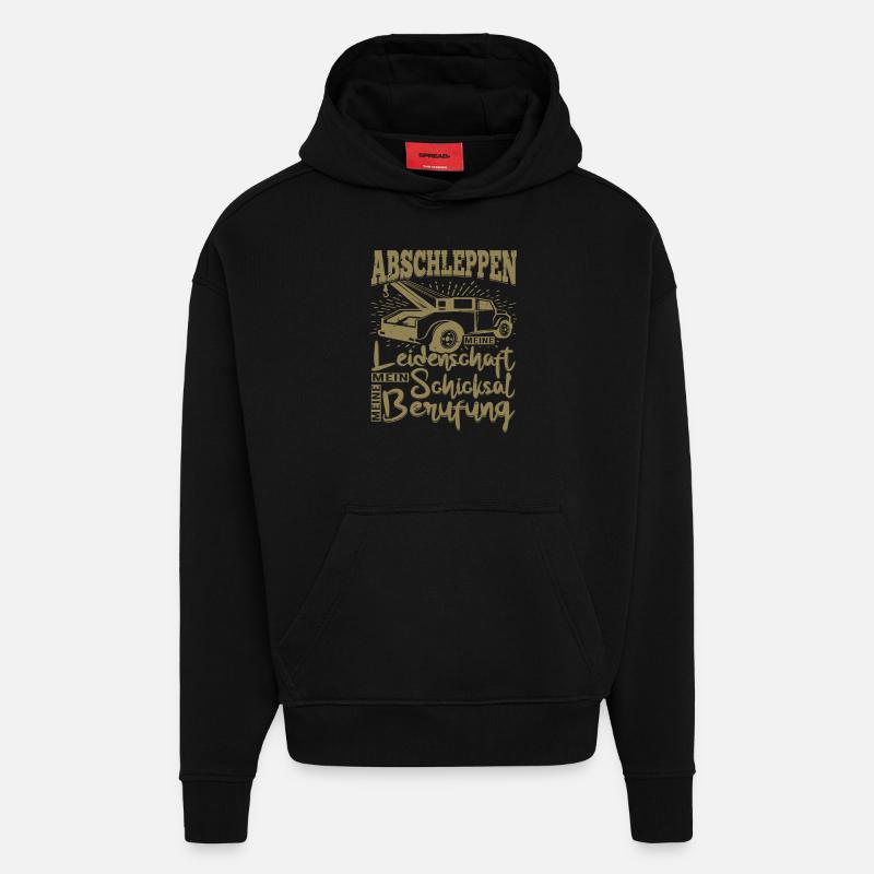 Abbschleppen Leidenschaft Schicksal - Hoodie- made by SPREAD  - SOLID BLACK