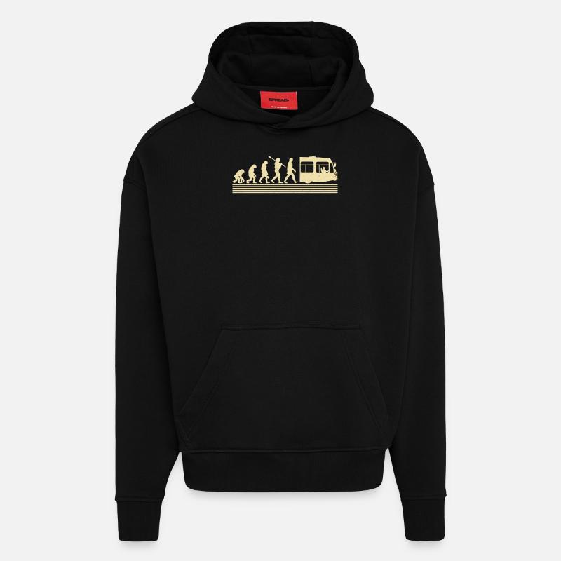 Busfahrer-evolution - Hoodie- made by SPREAD  - SOLID BLACK