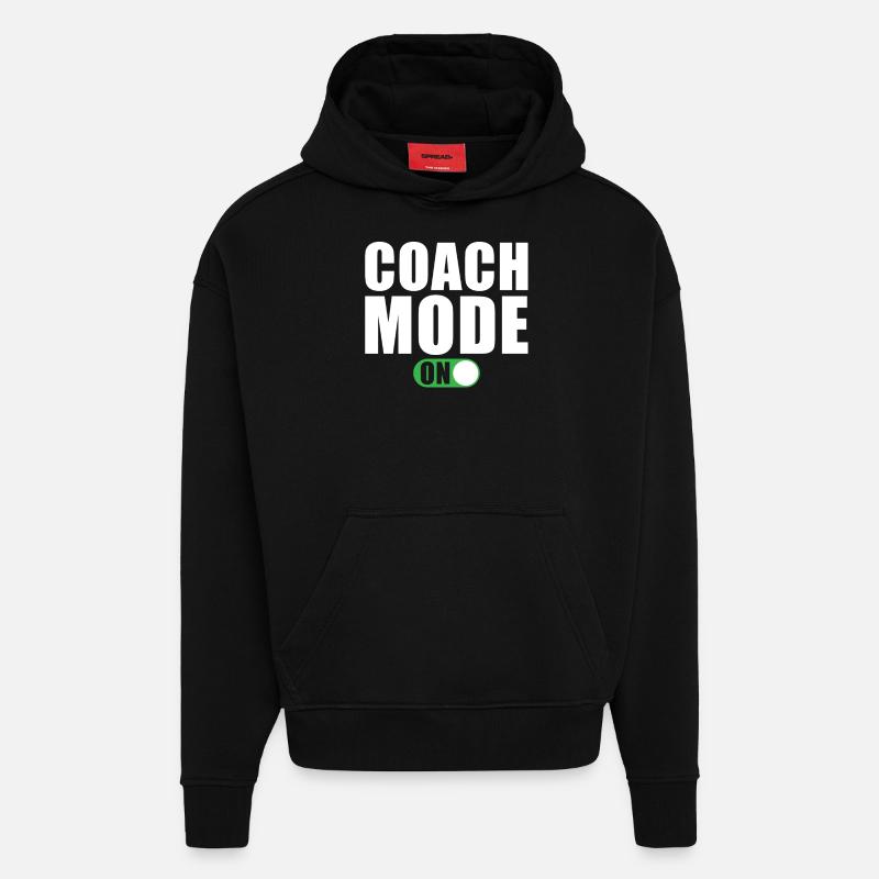 Trainer Mode A Coach - Hoodie- made by SPREAD - SOLID BLACK