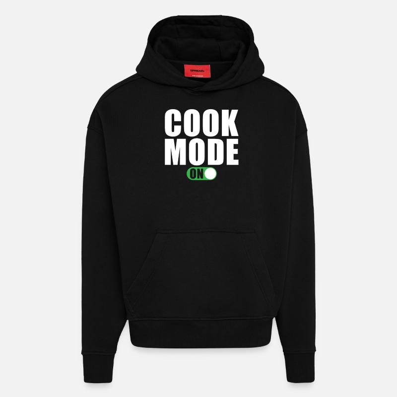Cooking Mode On - Hoodie- made by SPREAD  - SOLID BLACK