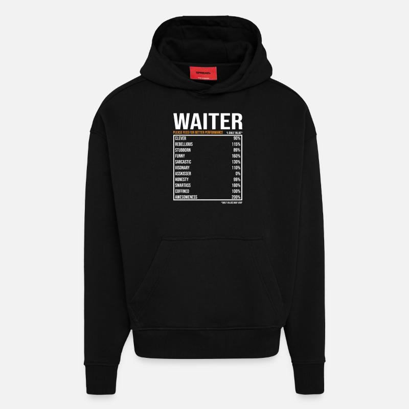 Kellner Spruch Kellner Geschenk - Hoodie- made by SPREAD  - SOLID BLACK