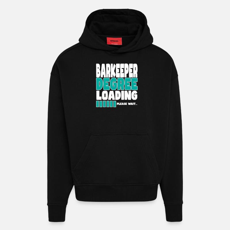 Bartender invites training - Hoodie- made by SPREAD  - SOLID BLACK