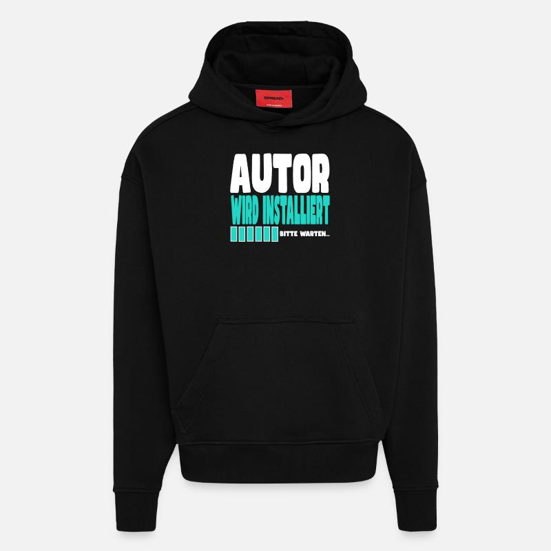 Autor wird installiert - Hoodie- made by SPREAD  - SOLID BLACK