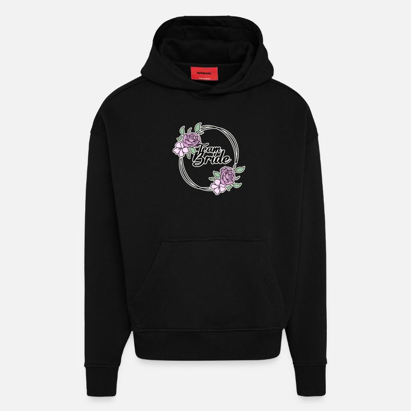 Équipe Bride - Sweat à capuche bio épais oversize fabriqué en UE - SOLID BLACK