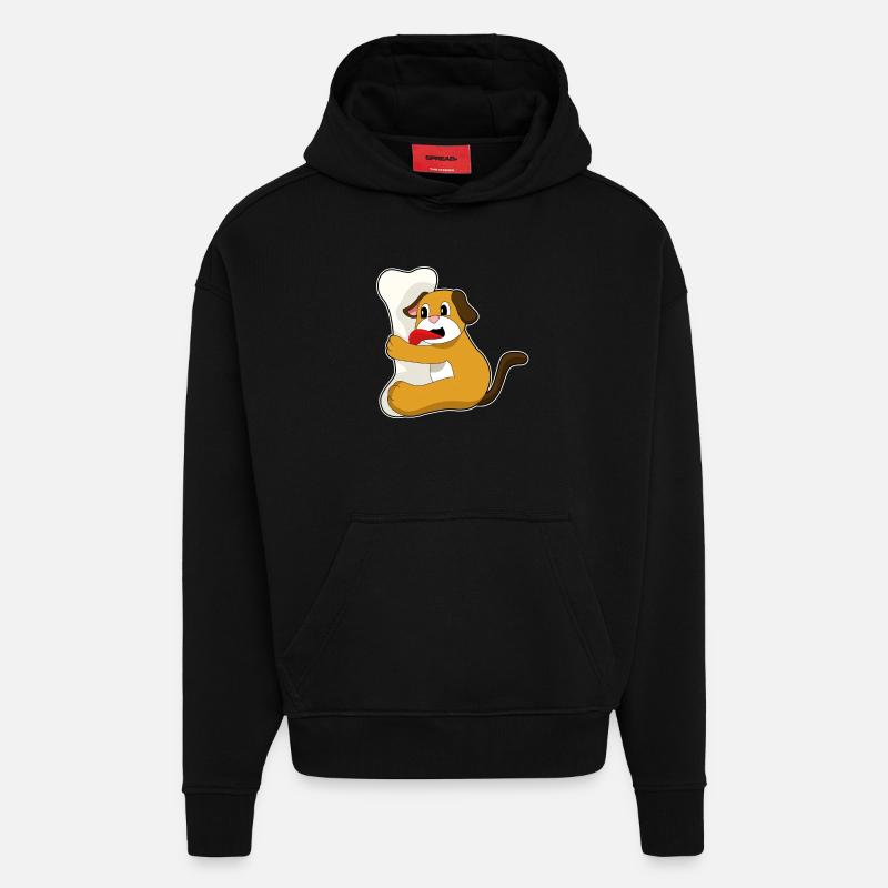 Hund Knochen - Hoodie- made by SPREAD  - SOLID BLACK