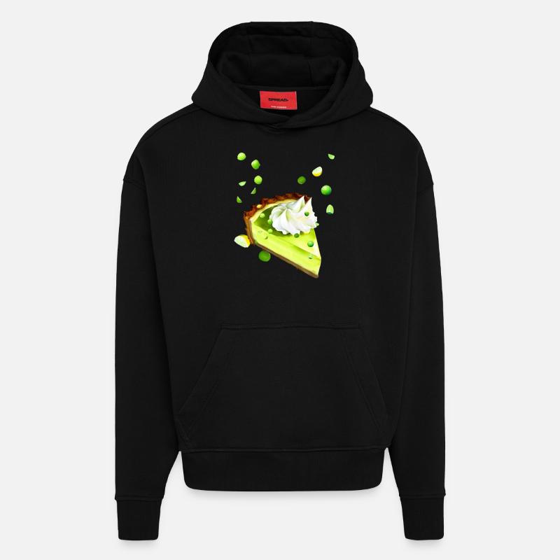 Lime Cake Lemon Lime - Hoodie- made by SPREAD  - SOLID BLACK