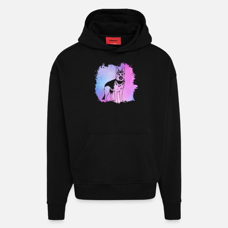 Deutscher Schäferhund - Hoodie- made by SPREAD  - SOLID BLACK