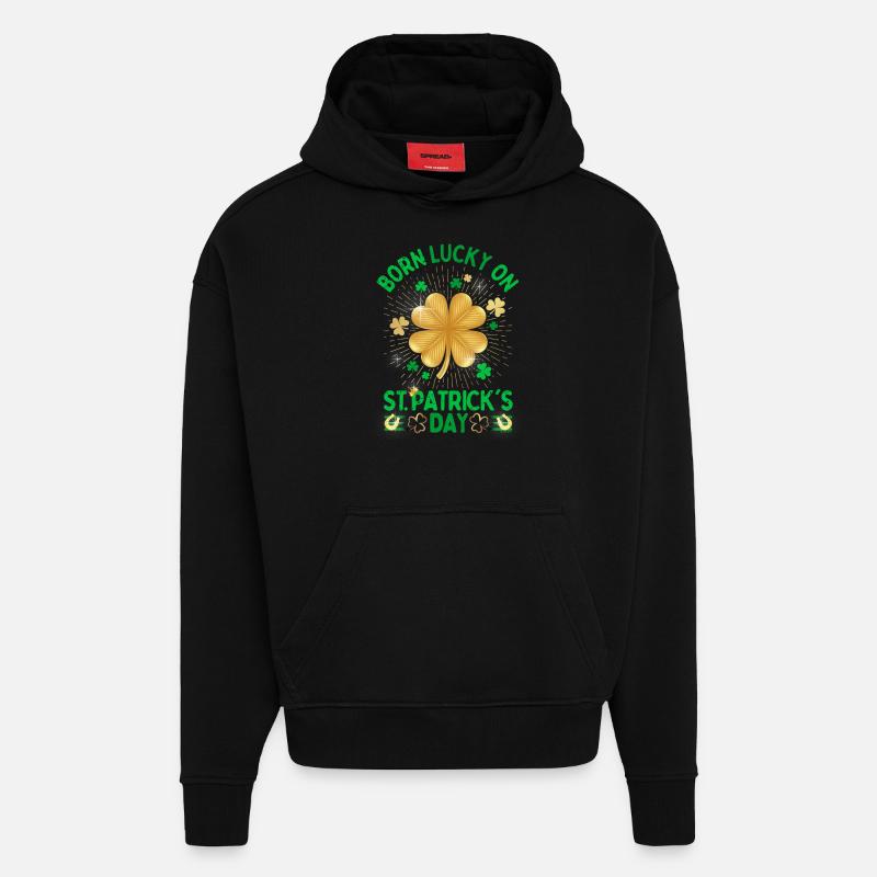 Irland Saint Patrick's Day oder - Hoodie- made by SPREAD  - SOLID BLACK