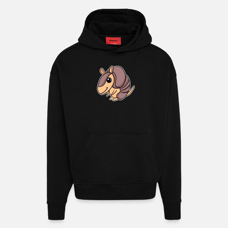 Tatou de tatou - Sweat à capuche bio épais oversize fabriqué en UE - SOLID BLACK