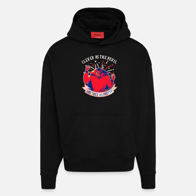Teufel-Devil lustiger Spruch, Comic Style - Hoodie- made by SPREAD  - SOLID BLACK