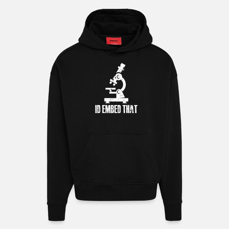 J’intégrerais ça - Sweat à capuche bio épais oversize fabriqué en UE - SOLID BLACK