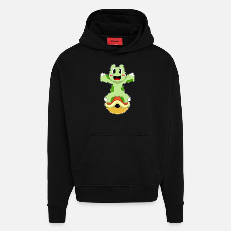 Shellless turtle - Hoodie- made by SPREAD  - SOLID BLACK