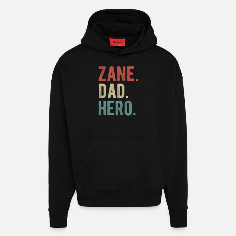 Zane Dad Held - Hoodie- made by SPREAD  - SOLID BLACK