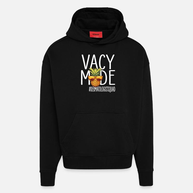 Dermatologist Vacation Vacy Mode - Hoodie- made by SPREAD - SOLID BLACK