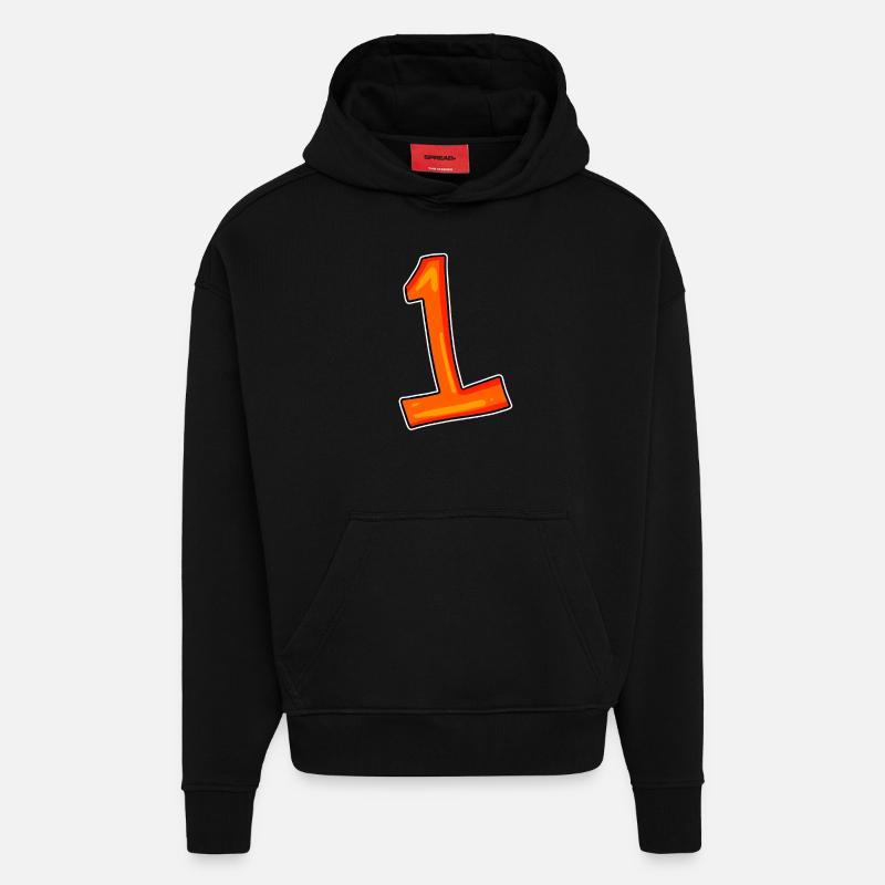Nummer 1 - Hoodie- made by SPREAD - SOLID BLACK