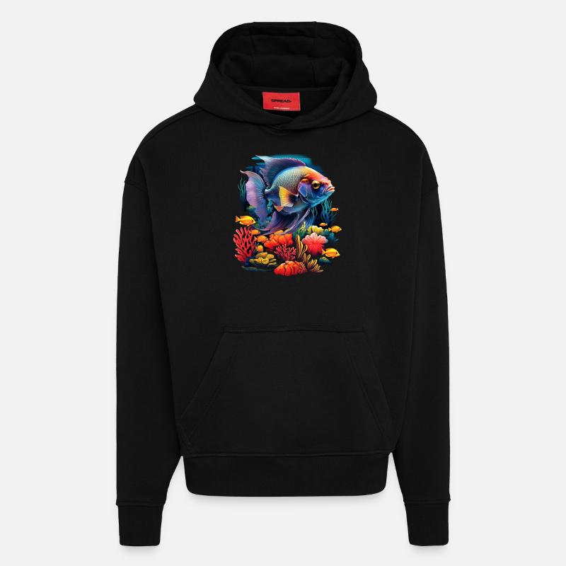 Skalar - Hoodie- made by SPREAD  - SOLID BLACK