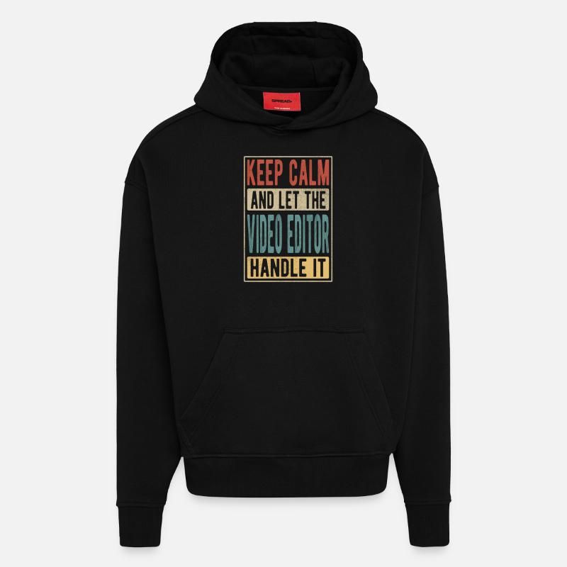 Video Editor Retro Geschenk - Hoodie- made by SPREAD  - SOLID BLACK