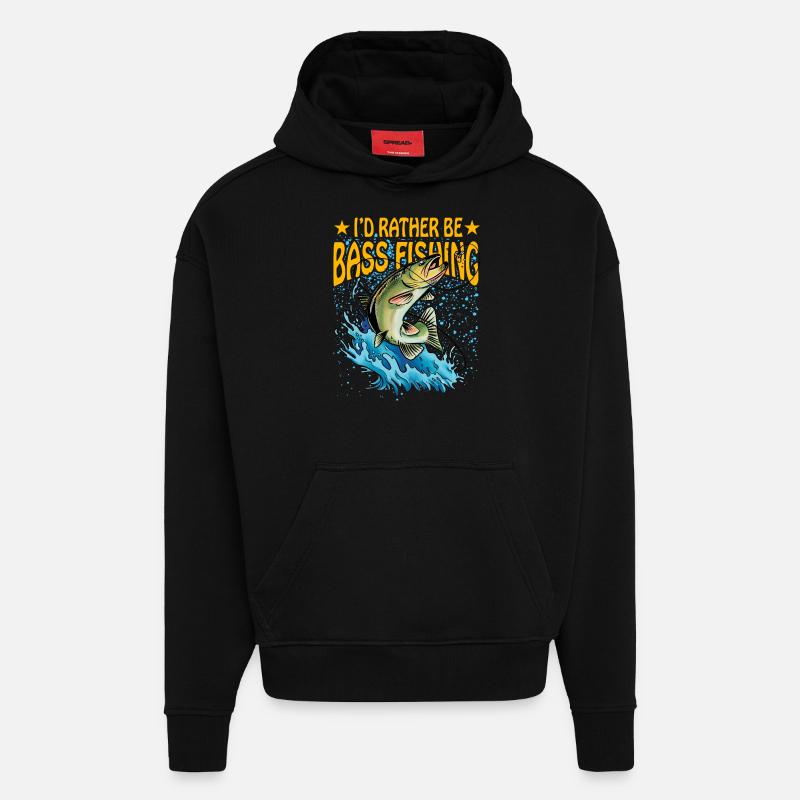 Ich wäre lieber Barschfischen - Hoodie- made by SPREAD  - SOLID BLACK