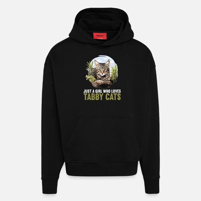 Tabby Kätzchen Tabby Katze - Hoodie- made by SPREAD  - SOLID BLACK