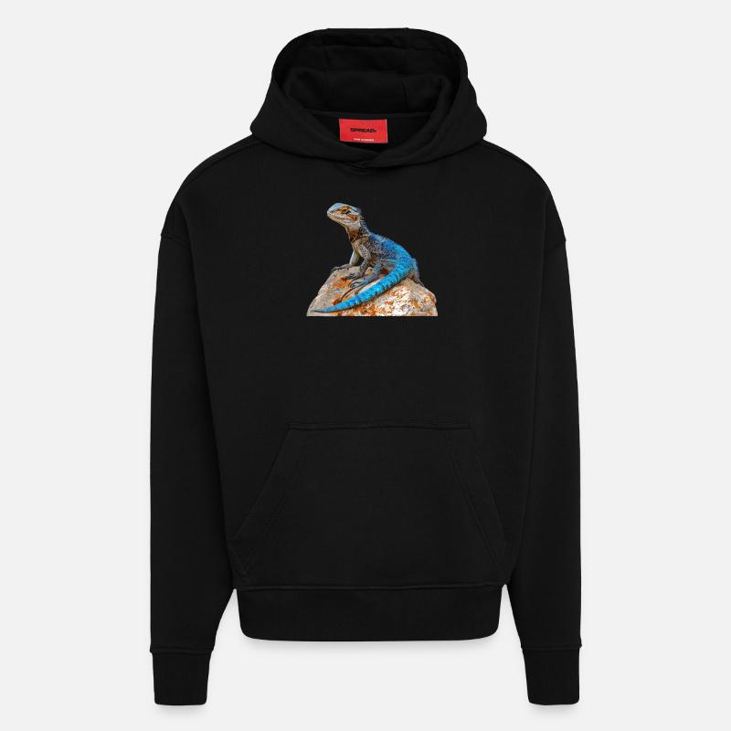 Agamen Agame - Sweat à capuche bio épais oversize fabriqué en UE - SOLID BLACK