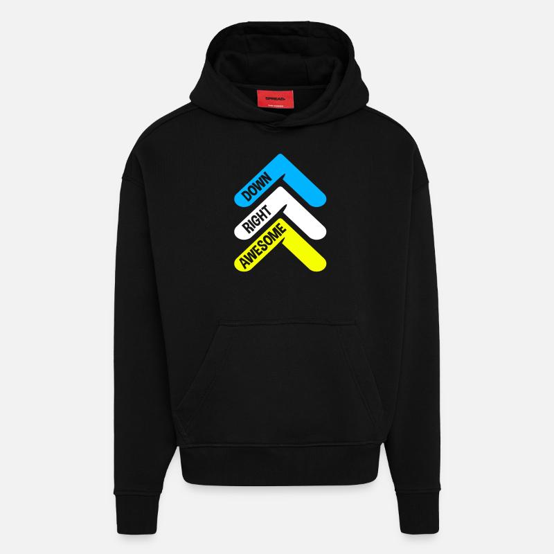 Down Syndrom - Hoodie- made by SPREAD  - SOLID BLACK