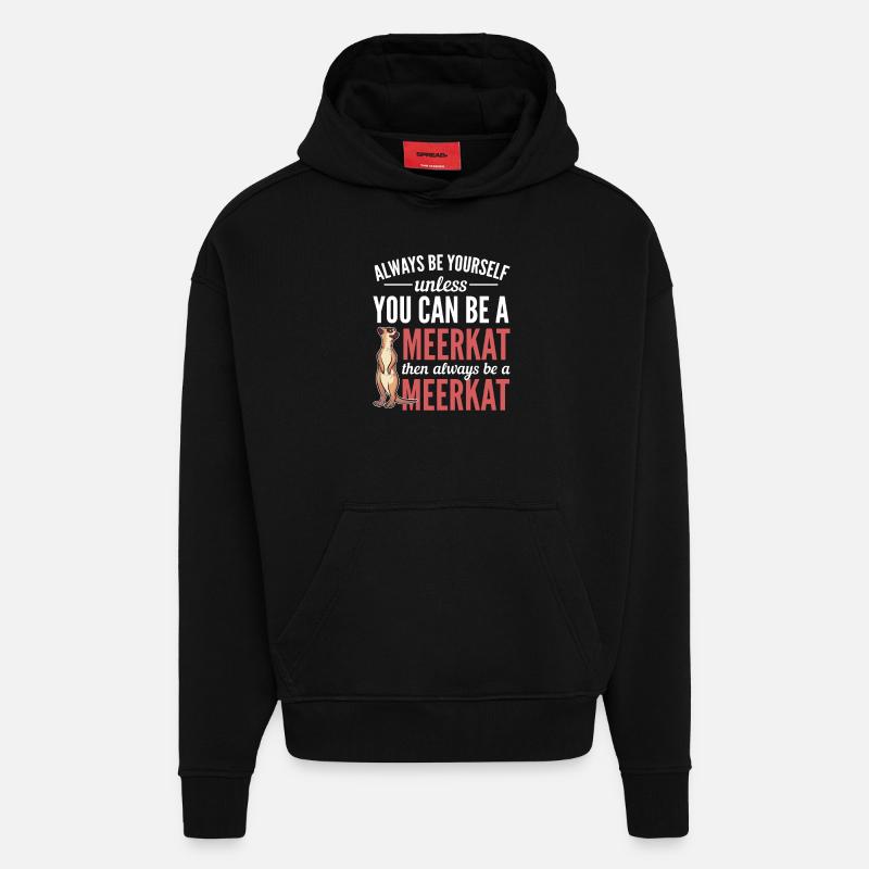 Suricate - Sweat à capuche bio épais oversize fabriqué en UE - SOLID BLACK