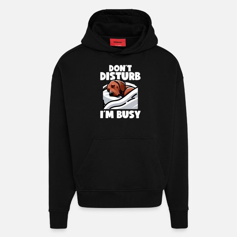 Rhodesian Ridgeback Dog Rhodesian Ridgebacks - Hoodie- made by SPREAD  - SOLID BLACK