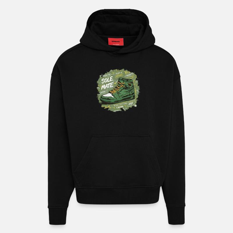 COOLE SCHUHE, SOLE MATE - Hoodie- made by SPREAD - SOLID BLACK