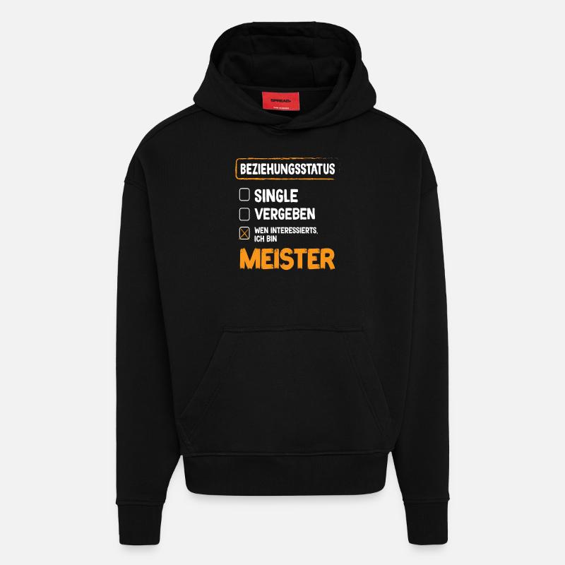 Master Relationship Status Master Craft - Hoodie- made by SPREAD - SOLID BLACK