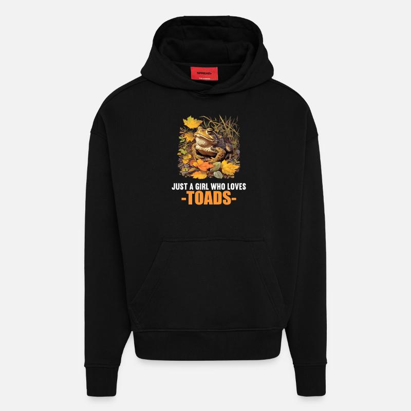 Toad Toads Toad - Hoodie- made by SPREAD  - SOLID BLACK