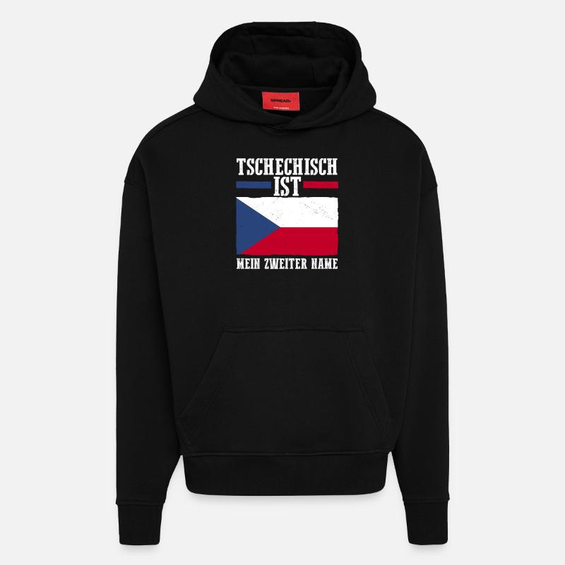 Tschechen Tschechisch Tschechien - Hoodie- made by SPREAD  - SOLID BLACK