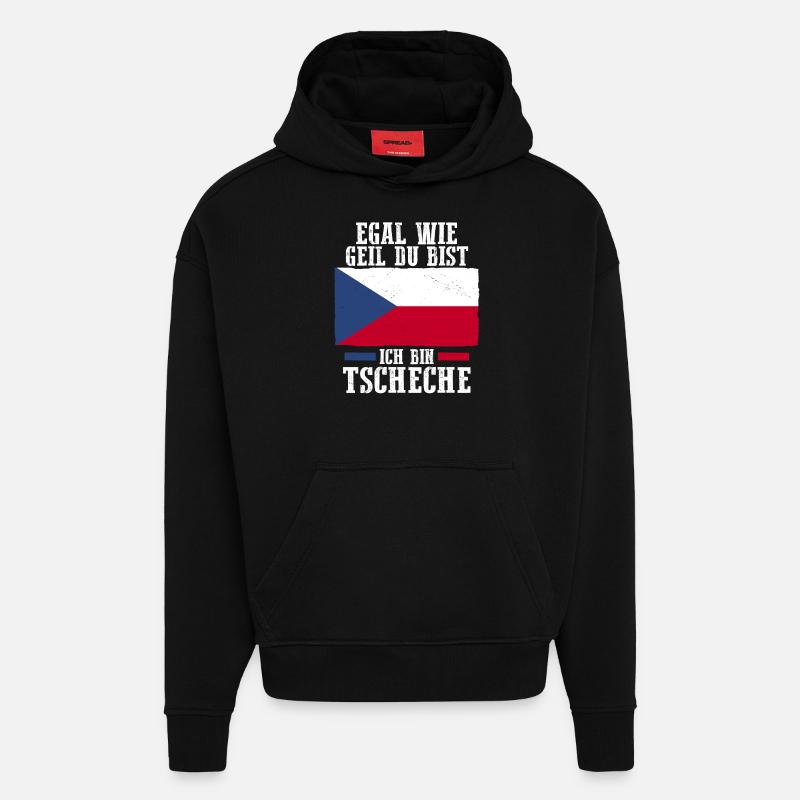Tschechen Tschechisch Tschechien - Hoodie- made by SPREAD  - SOLID BLACK
