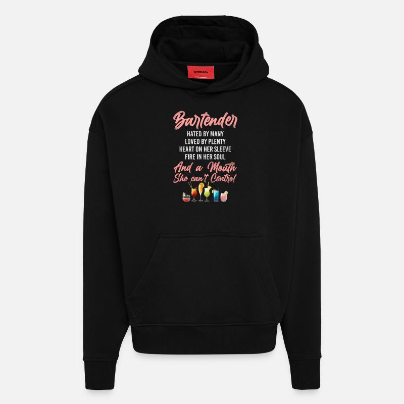 Bartender Mixologist Bartender - Hoodie- made by SPREAD  - SOLID BLACK