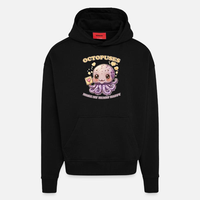 Funny Octopus Cephalopod Squid Gift - Hoodie- made by SPREAD  - SOLID BLACK