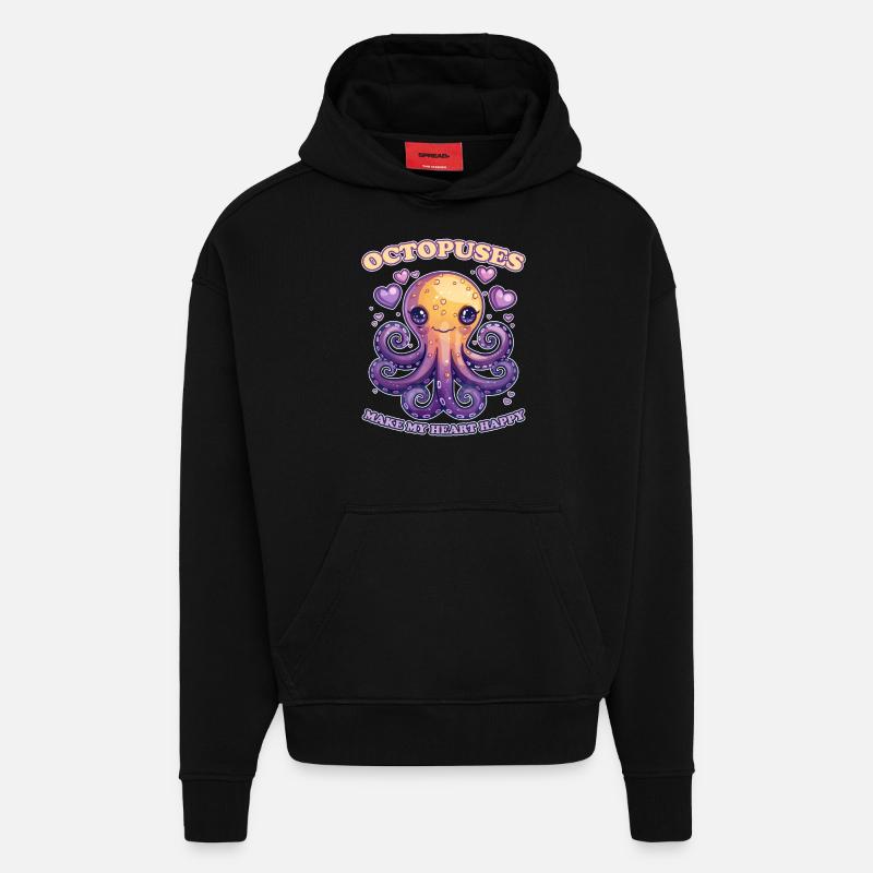Funny Octopus Cephalopod Squid Gift - Hoodie- made by SPREAD - SOLID BLACK